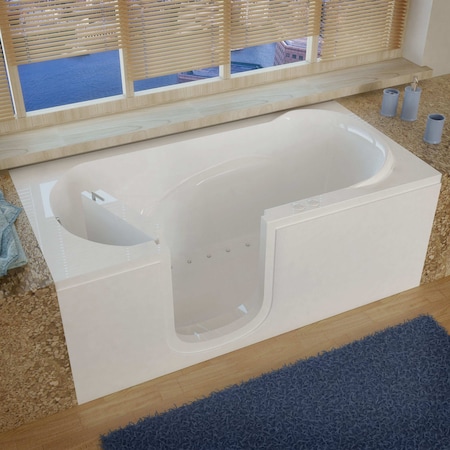 Meditub MediTub Step-In 30 x 60 Left Drain White Air Step-In Bathtub 3060SILWA